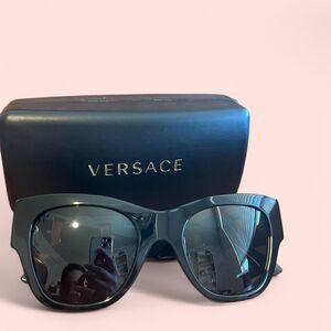 AUTHENTIC NIB never worn Versace black sunglasses with gold accents